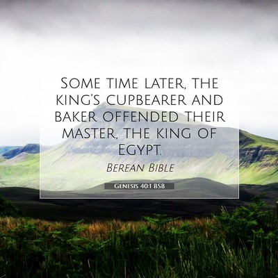 Picture 07 - Genesis 40:1 BSB - Some time later, the king’s cupbearer and baker - Bible Verse Picture