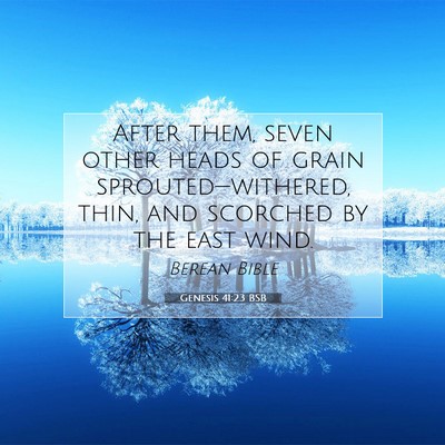 Picture 07 - Genesis 41:23 BSB - After them, seven other heads of grain - Bible Verse Picture