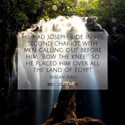 Picture 07 - Genesis 41:43 BSB - He had Joseph ride in his second chariot, with - Bible Verse Picture