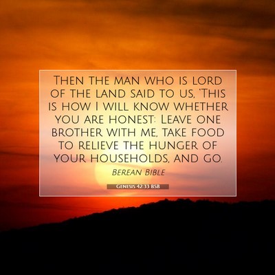 Picture 07 - Genesis 42:33 BSB - Then the man who is lord of the land said to us, - Bible Verse Picture