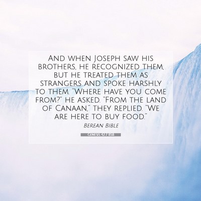 Picture 07 - Genesis 42:7 BSB - And when Joseph saw his brothers, he recognized - Bible Verse Picture