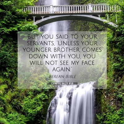 Picture 07 - Genesis 44:23 BSB - But you said to your servants, ‘Unless your - Bible Verse Picture