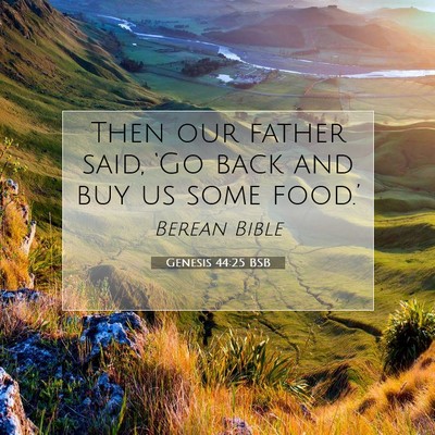 Picture 07 - Genesis 44:25 BSB - Then our father said, ‘Go back and buy us some - Bible Verse Picture