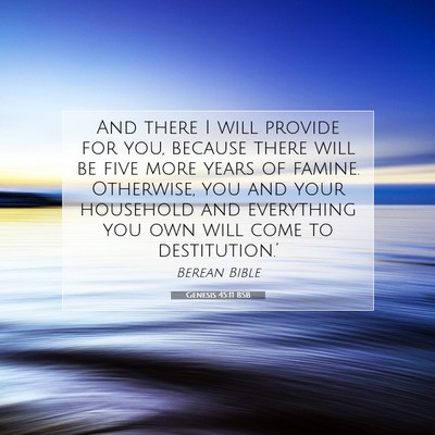 Picture 07 - Genesis 45:11 BSB - And there I will provide for you, because there - Bible Verse Picture