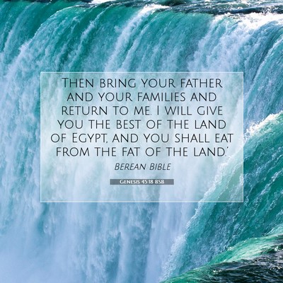 Picture 07 - Genesis 45:18 BSB - Then bring your father and your families and - Bible Verse Picture