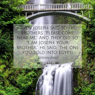 Picture 07 - Genesis 45:4 BSB - Then Joseph said to his brothers, “Please come - Bible Verse Picture