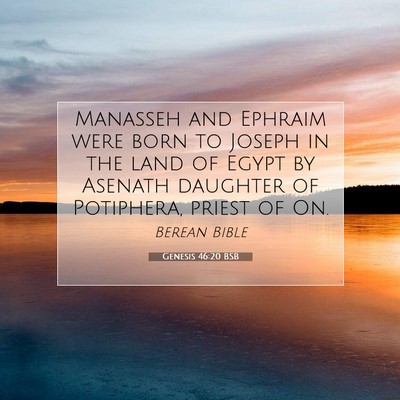 Picture 07 - Genesis 46:20 BSB - Manasseh and Ephraim were born to Joseph in the - Bible Verse Picture