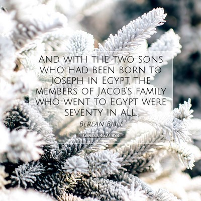 Picture 07 - Genesis 46:27 BSB - And with the two sons who had been born to Joseph - Bible Verse Picture