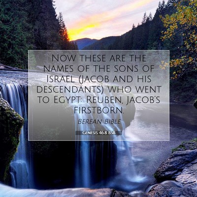 Picture 07 - Genesis 46:8 BSB - Now these are the names of the sons of Israel - Bible Verse Picture