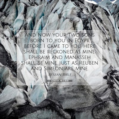 Picture 07 - Genesis 48:5 BSB - And now your two sons born to you in Egypt before - Bible Verse Picture