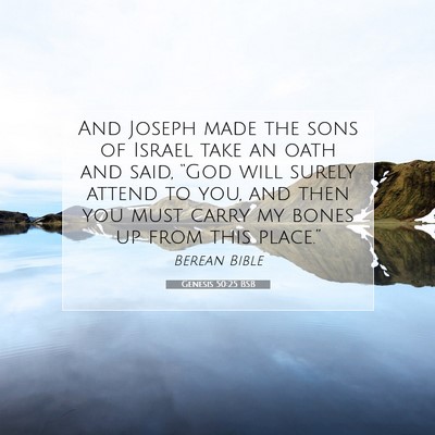 Picture 07 - Genesis 50:25 BSB - And Joseph made the sons of Israel take an oath - Bible Verse Picture