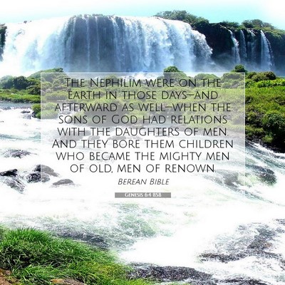 Picture 07 - Genesis 6:4 BSB - The Nephilim were on the earth in those - Bible Verse Picture