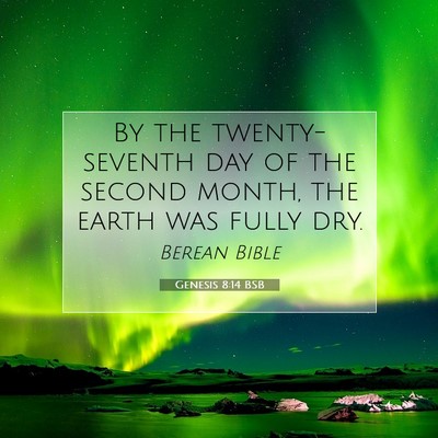 Picture 07 - Genesis 8:14 BSB - By the twenty-seventh day of the second month, - Bible Verse Picture