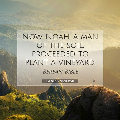 Picture 07 - Genesis 9:20 BSB - Now Noah, a man of the soil, proceeded to plant a - Bible Verse Picture
