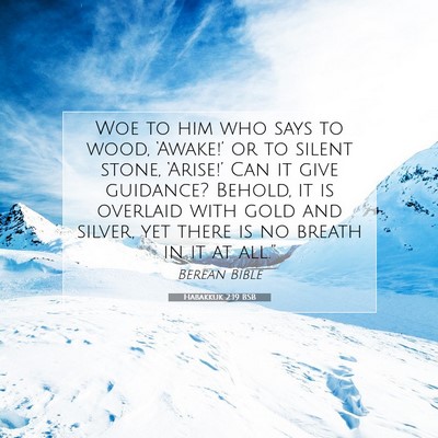 Picture 07 - Habakkuk 2:19 BSB - Woe to him who says to wood, ‘Awake!’ or to - Bible Verse Picture