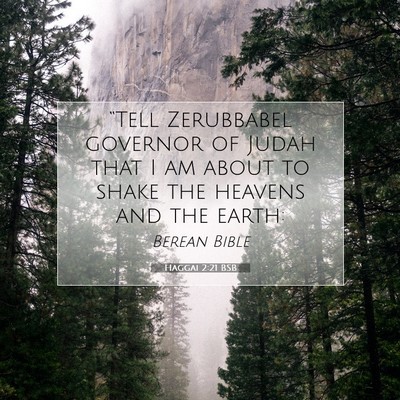 Picture 07 - Haggai 2:21 BSB - “Tell Zerubbabel governor of Judah that I am - Bible Verse Picture