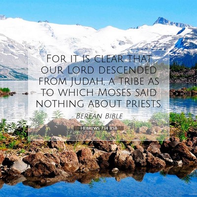 Picture 07 - Hebrews 7:14 BSB - For it is clear that our Lord descended from - Bible Verse Picture