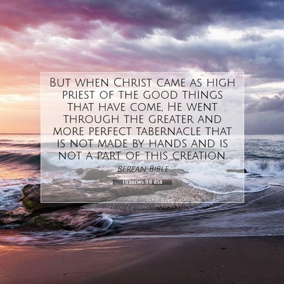 Picture 07 - Hebrews 9:11 BSB - But when Christ came as high priest of the good - Bible Verse Picture
