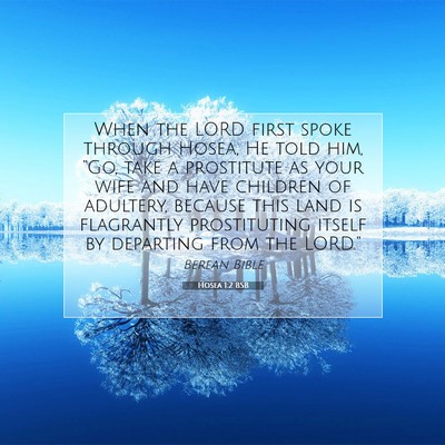 Picture 07 - Hosea 1:2 BSB - When the LORD first spoke through Hosea, He told - Bible Verse Picture