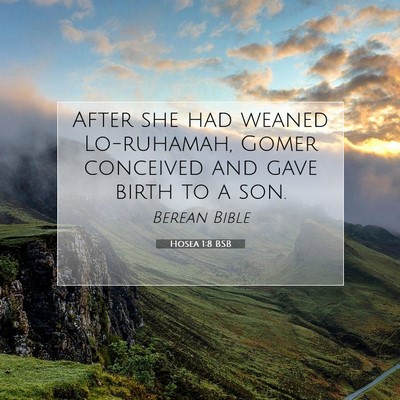 Picture 07 - Hosea 1:8 BSB - After she had weaned Lo-ruhamah, Gomer conceived - Bible Verse Picture
