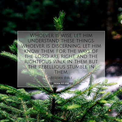 Picture 07 - Hosea 14:9 BSB - Whoever is wise, let him understand these things; - Bible Verse Picture
