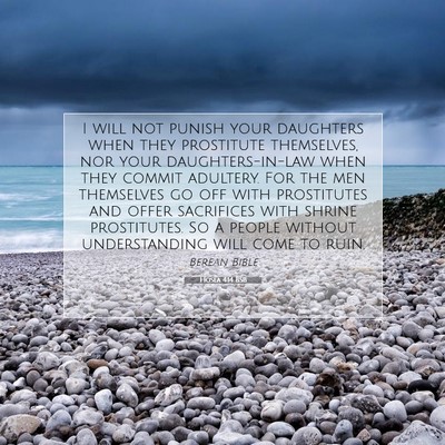 Picture 07 - Hosea 4:14 BSB - I will not punish your daughters when they - Bible Verse Picture