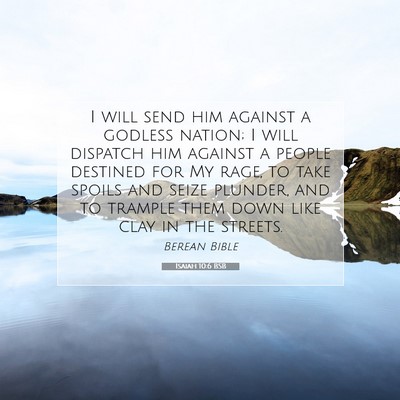 Picture 07 - Isaiah 10:6 BSB - I will send him against a godless nation; I will - Bible Verse Picture