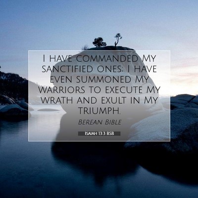 Picture 07 - Isaiah 13:3 BSB - I have commanded My sanctified ones; I have even - Bible Verse Picture
