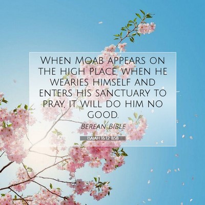 Picture 07 - Isaiah 16:12 BSB - When Moab appears on the high place, when he - Bible Verse Picture