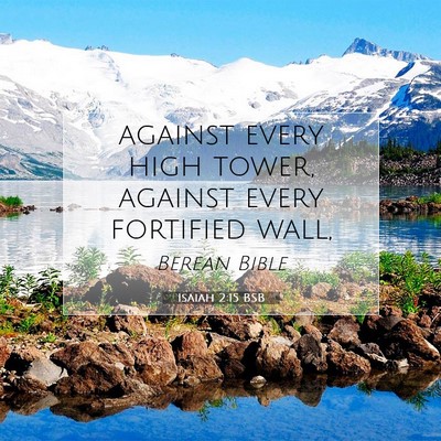 Picture 07 - Isaiah 2:15 BSB - against every high tower, against every fortified - Bible Verse Picture