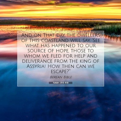 Picture 07 - Isaiah 20:6 BSB - And on that day the dwellers of this coastland - Bible Verse Picture