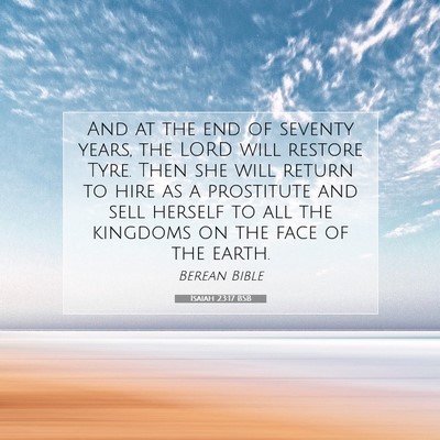 Picture 07 - Isaiah 23:17 BSB - And at the end of seventy years, the LORD will - Bible Verse Picture