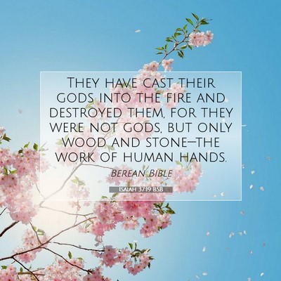 Picture 07 - Isaiah 37:19 BSB - They have cast their gods into the fire and - Bible Verse Picture