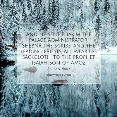Picture 07 - Isaiah 37:2 BSB - And he sent Eliakim the palace administrator, - Bible Verse Picture
