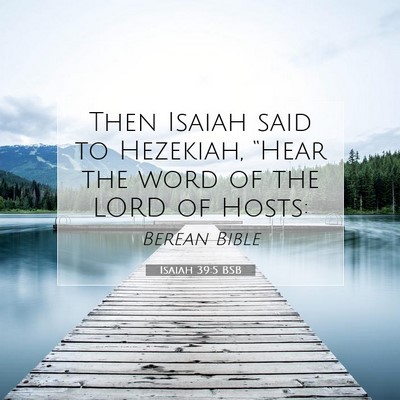 Picture 07 - Isaiah 39:5 BSB - Then Isaiah said to Hezekiah, “Hear the word of - Bible Verse Picture