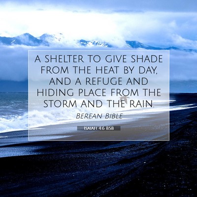 Picture 07 - Isaiah 4:6 BSB - a shelter to give shade from the heat by day, and - Bible Verse Picture