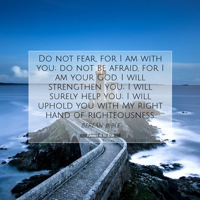 Picture 07 - Isaiah 41:10 BSB - Do not fear, for I am with you; do not be afraid, - Bible Verse Picture