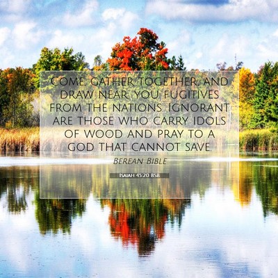 Picture 07 - Isaiah 45:20 BSB - Come, gather together, and draw near, you - Bible Verse Picture