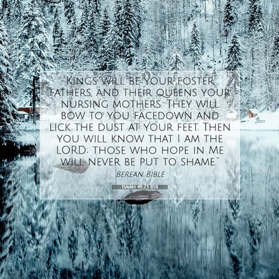 Picture 07 - Isaiah 49:23 BSB - Kings will be your foster fathers, and their - Bible Verse Picture