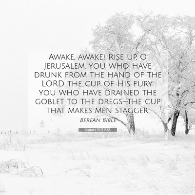 Picture 07 - Isaiah 51:17 BSB - Awake, awake! Rise up, O Jerusalem, you who have - Bible Verse Picture