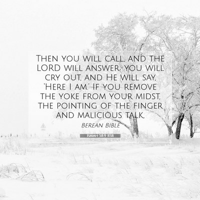 Picture 07 - Isaiah 58:9 BSB - Then you will call, and the LORD will answer; you - Bible Verse Picture