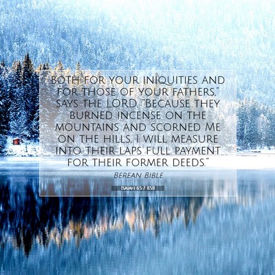 Picture 07 - Isaiah 65:7 BSB - both for your iniquities and for those of your - Bible Verse Picture