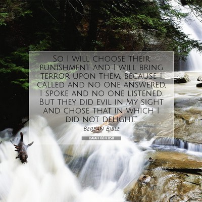 Picture 07 - Isaiah 66:4 BSB - So I will choose their punishment and I will - Bible Verse Picture