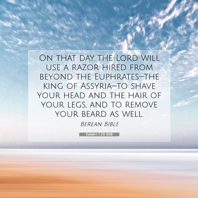 Picture 07 - Isaiah 7:20 BSB - On that day the Lord will use a razor hired from - Bible Verse Picture
