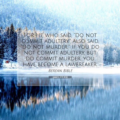 Picture 07 - James 2:11 BSB - For He who said, “Do not commit adultery,” - Bible Verse Picture