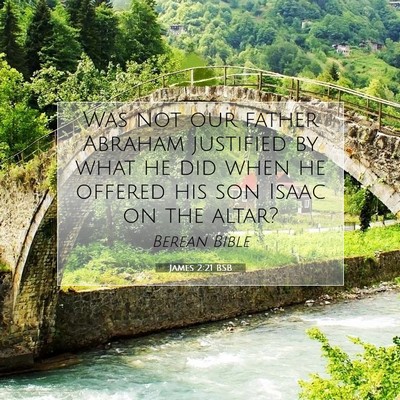 Picture 07 - James 2:21 BSB - Was not our father Abraham justified by what he - Bible Verse Picture