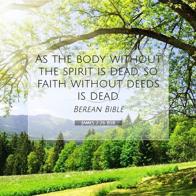 Picture 07 - James 2:26 BSB - As the body without the spirit is dead, so faith - Bible Verse Picture