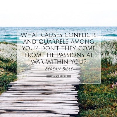 Picture 07 - James 4:1 BSB - What causes conflicts and quarrels among you? - Bible Verse Picture