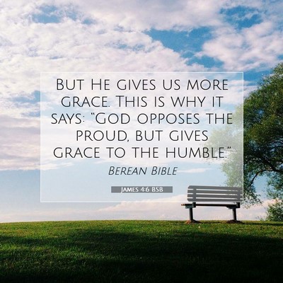 Picture 07 - James 4:6 BSB - But He gives us more grace. This is why it says: - Bible Verse Picture