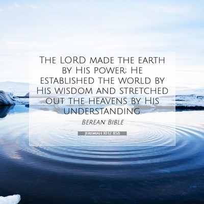Picture 07 - Jeremiah 10:12 BSB - The LORD made the earth by His power; He - Bible Verse Picture